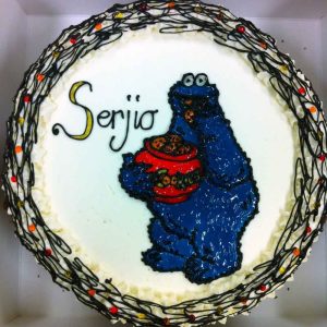 Sergio, with Cookie Monster