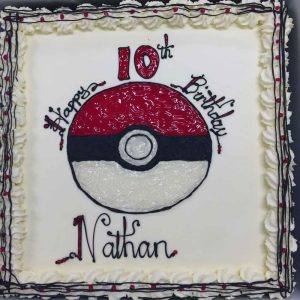 Happy 10th Birthday Nathan, with Pokéball from Pokémon