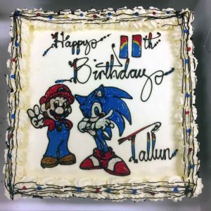 Happy 11th Birthday Tallun, with Mario and Sonic the Hedgehog