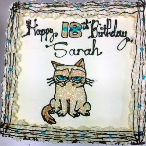 Happy 18th Birthday Sarah, with Grumpy Cat