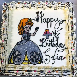 Happy 4th Birthday Sofia, with cartoon princess