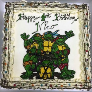 Happy 4th Birthday Nico, with Ninja Turtles