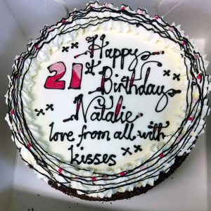 Happy 21st Birthday Natalie, love from all with kisses