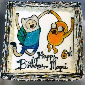 Happy 6th Birthday Mogui, with Finn and Jake from Adventure Time